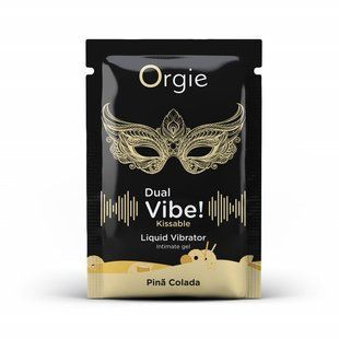 Пробник рідкого вібратора коктейль Піна Колада DUAL VIBE!, 1 мл Orgie (Бразилія-Португалія) S03417311 фото