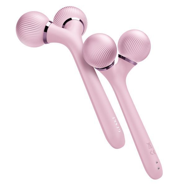 Электронный ультразвуковой ролик для лица и тела GESKE Sonic Facial&Body Roller 4в1 pink HB0037 фото