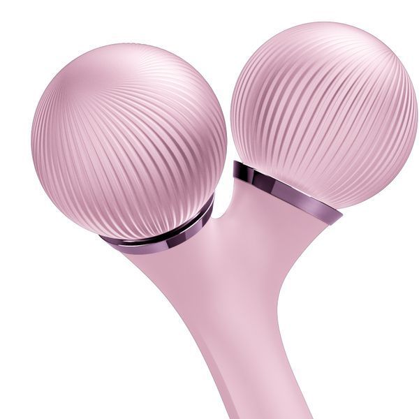 Электронный ультразвуковой ролик для лица и тела GESKE Sonic Facial&Body Roller 4в1 pink HB0037 фото