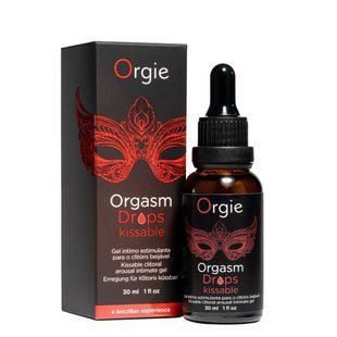 Возбуждающие капли для клитора Orgie Orgasm Drops Kissable, 30 мл, тепло-холод, вкус яблока с корицей SX1531 фото