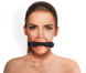 Кляп-палочка из силикона и натуральной кожи Art of Sex Gag Stick Silicone, черный SO6705 фото 4