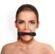 Кляп-палочка из силикона и натуральной кожи Art of Sex Gag Stick Silicone, черный SO6705 фото 1