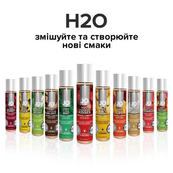Оральный лубрикант System JO H2O Flavors &mdash; Strawberry Kisses (Клубничные поцелуи), 30 мл SO1469 фото