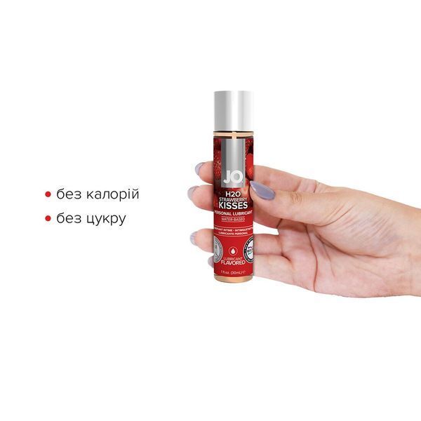 Оральный лубрикант System JO H2O Flavors &mdash; Strawberry Kisses (Клубничные поцелуи), 30 мл SO1469 фото