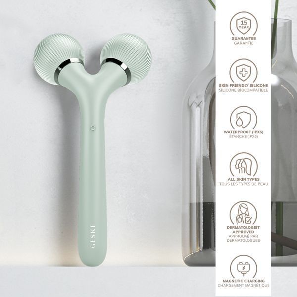 Электронный ультразвуковой ролик для лица и тела GESKE Sonic Facial&Body Roller 4в1 green HB0040 фото