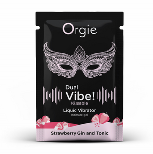 САШЕТ Рідкий вібратор DUAL VIBE коктейль Джин-тонік полуниця, 1 мл Orgie (Бразилія-Португалія) SS4117540 фото