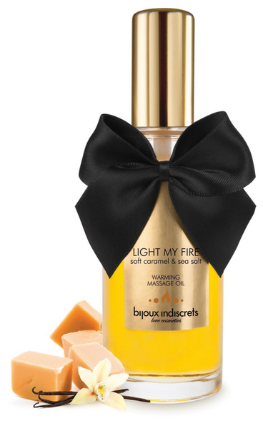 Зігріваюча масажна олія LIGHT MY FIRE, 100 мл. солона карамель Bijoux Cosmetiques (Іспанія) B0168 фото