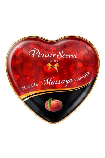 Массажная свеча сердце Plaisirs Secrets Peach (35 мл) SO1872 фото