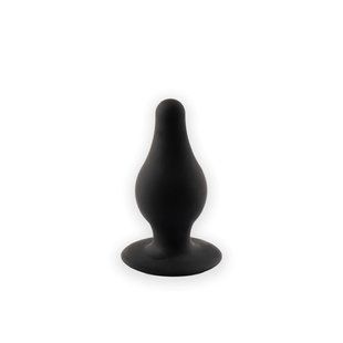 Анальная пробка SilexD Model 2, size M, чёрная, двухслойная, с эффектом памяти, диаметр 4 см SX1276 фото