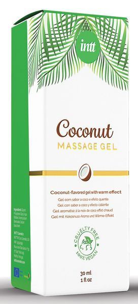 Веганський інтимний масажний гель із ніжним ароматом кокоса INTT Coconut Vegan Massage Gel (30 мл) &mdash; тропічна ніжність та чиста насолода SO5973 фото