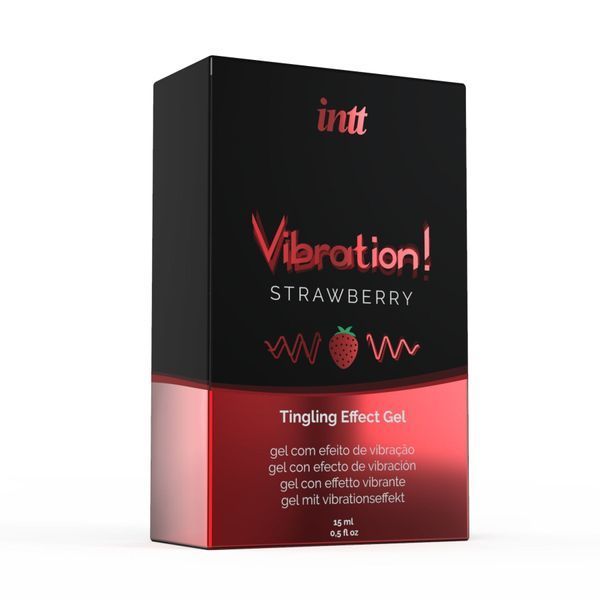 Рідкий вібратор зі смаком полуниці INTT Strawberry Vibration (15 мл) &mdash; з ефектом пульсації та зігрівання SO2921 фото