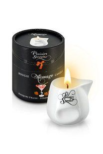 Массажная свеча Plaisirs Secrets Strawberry Daiquiri (80 мл), керамический сосуд SO1855 фото