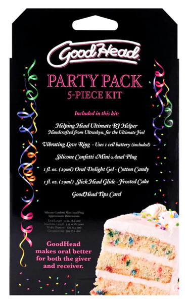 Подарочный набор Doc Johnson GoodHead Party Pack (5 предметов) &ndash; полный праздничный комплект с мастурбатором, виброкольцом и анальной пробкой SO6064 фото