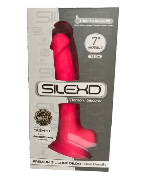 Двухслойный фаллоимитатор с эффектом памяти SilexD Johnny Pink (MODEL 1 size 7in, 17,6 x 3,5 см) SO3150 фото