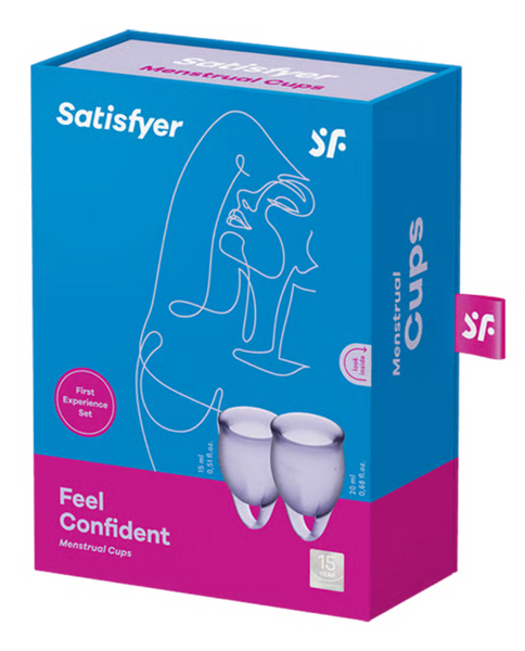 Набор менструальных чаш Feel Confident цвет: фиолетовый Satisfyer (Германия) IG002033 фото