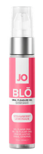 Стимулювальний гель для оральних ласк JO BLŌ Strawberry Lemonade - Полуничний лимонад (30 мл) SX4602 фото
