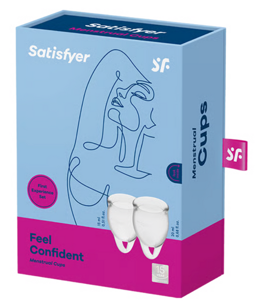 Набір менструальних чаш Feel Confident колір: прозорий Satisfyer (Німеччина) IG002019 фото