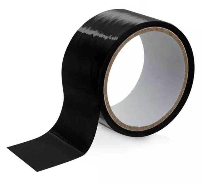Самоклеюча БДСМ-стрічка Fetish Tentation Self-Adhesive Bondage Tape, чорна (15 м) SO2234 фото