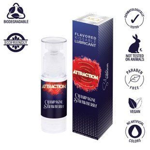 Змазка на водній основі MAI Attraction Champagne Strawberry (50 мл) SO6049 фото