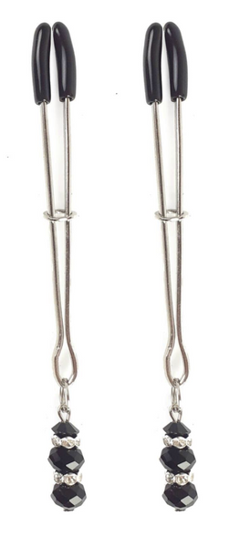Затискачі для сосків з намистинами Art of Sex Nipple Clamps Lovely, чорні SO5860 фото