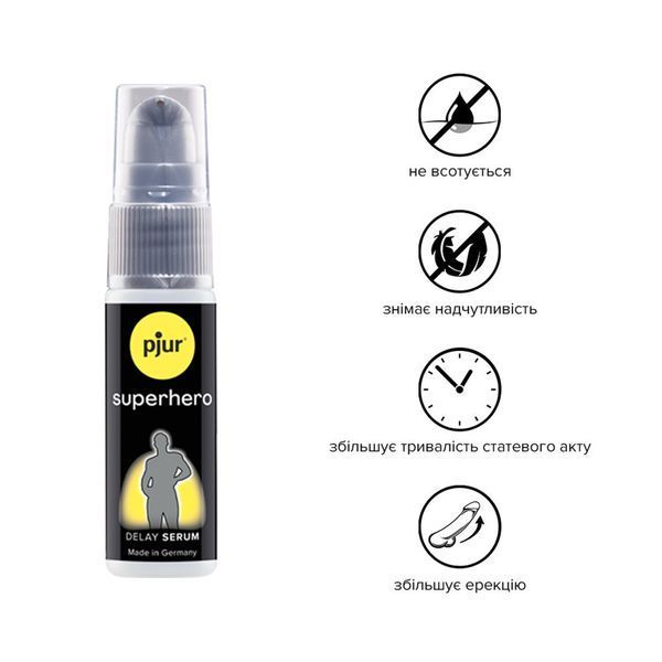 Концентрована сироватка-пролонгатор pjur superhero Delay Serum (20 мл) PJ12090 фото