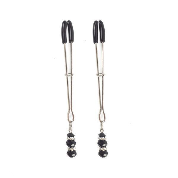Затискачі для сосків з намистинами Art of Sex Nipple Clamps Lovely, чорні SO5860 фото