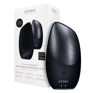 Электронная звуковая термо щетка для лица GESKE Sonic Thermo Facial Brush 6в1 black HB0080 фото