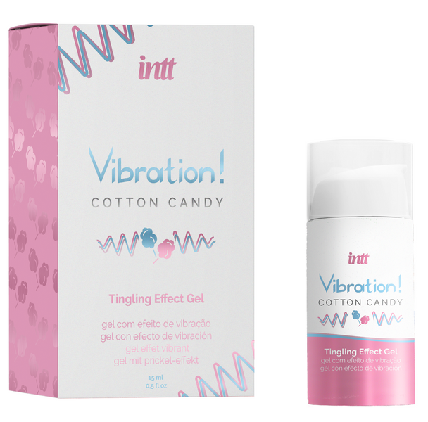 Рідкий вібратор зі смаком цукрової вати INTT Cotton Candy Vibration (15 мл) &mdash; з ефектом пульсації та зігрівання SO9812 фото