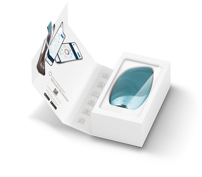 Електронна звукова термо щітка для обличчя GESKE Sonic Thermo Facial Brush 6в1 turquoise HB0081 фото