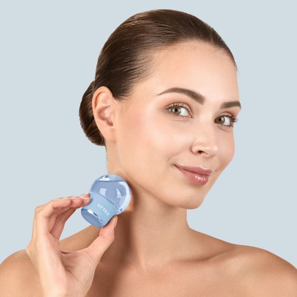 Массажер для лица и тела GESKE Cool&Warm Face and Body Massager 7в1 aquamarine HB0296 фото