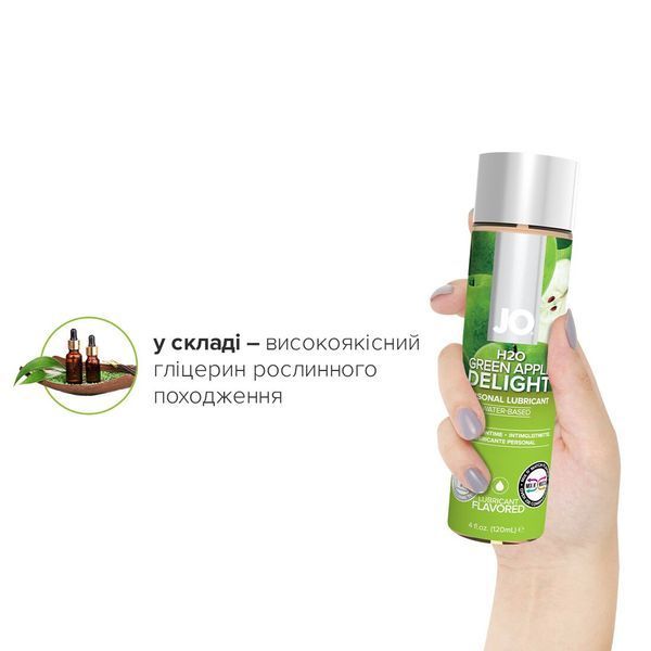 Оральный лубрикант System JO H2O Flavors - Green Apple Delight (Яблочное наслаждение), 120 мл SO1677 фото