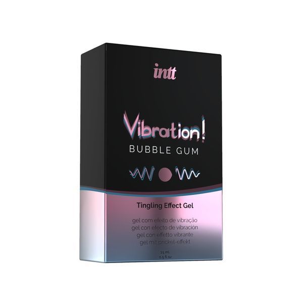 Рідкий вібратор зі смаком жуйки INTT Bubble Gum Vibration (15 мл) &mdash; з ефектом пульсації та зігрівання SO3348 фото
