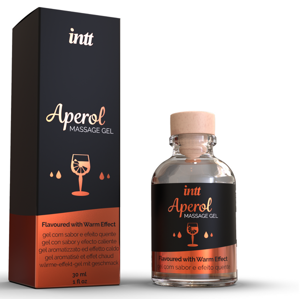 Интимный массажный гель с ароматом коктейля Апероль Шприц INTT Aperol Massage Gel (30 мл) &mdash; цитрусовая свежесть и палка прелюдия SO3346 фото
