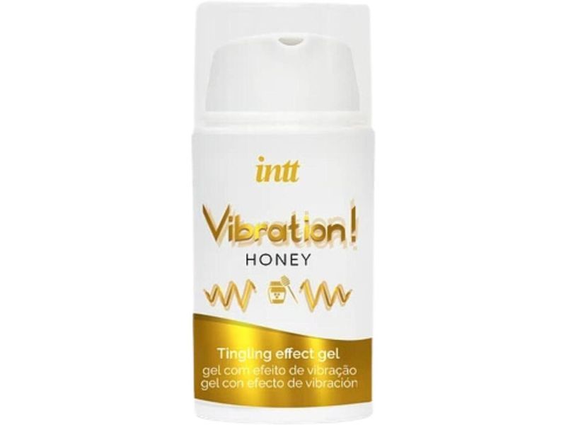 Рідкий вібратор зі смаком меду INTT Honey Vibration (15 мл) &mdash; з ефектом пульсації та зігрівання SX0580 фото