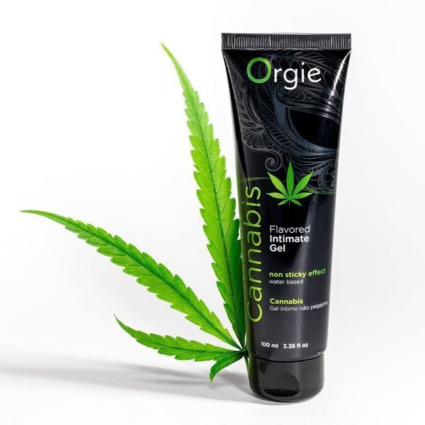 Їстівний інтимний гель-лубрикант на водній основі з олією конопель Orgie Lube Tube Cannabis, 100 мл SX1511 фото