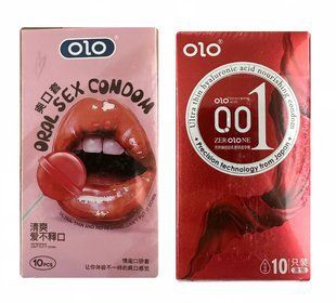 Набор : OLO Oral Candy вкусовые 10 шт и OLO Bare Thin 001 Square с точками 10 шт OL37 фото