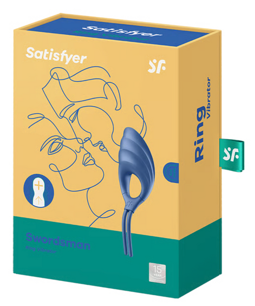 Ерекційне віброкільце-лассо Swordsman колір: синій Satisfyer (Німеччина) IG018409 фото