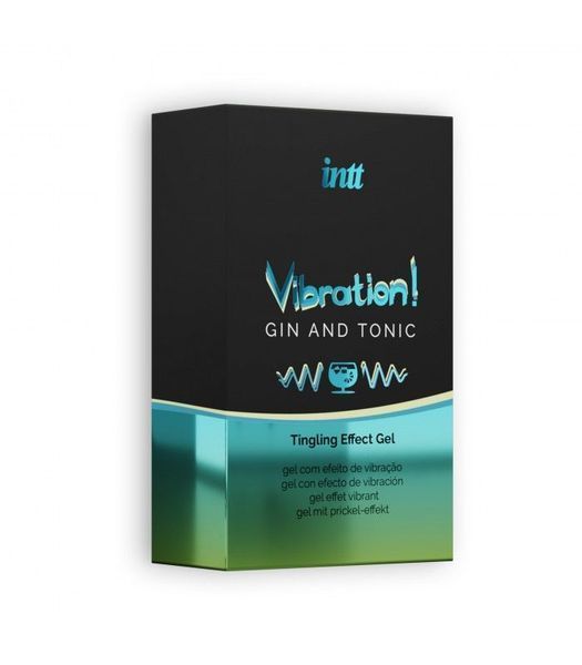 Рідкий вібратор зі смаком джин-тоніка INTT Gin and Tonic Vibration (15 мл) &mdash; з ефектом пульсації та зігрівання SO4138 фото