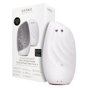 Очистительная щетка для лица GESKE Sonic Thermo Facial Brush&Face-Lifter 8в1 starlight HB0088 фото
