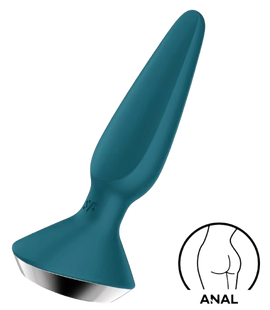 Анальна смарт пробка з вібрацією Plug-ilicious 1 колір: бірюзовий Satisfyer (Німеччина) IG003214 фото