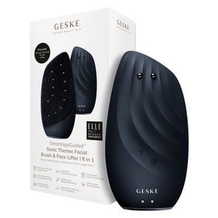 Очистительная щетка для лица GESKE Sonic Thermo Facial Brush&Face-Lifter 8в1 black HB0091 фото