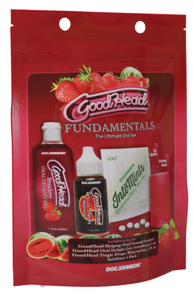 Подарочный набор для орального секса Doc Johnson GoodHead Fundamentals Kit &ndash; эксклюзивный комплект для незабываемых оральных ласк с мастурбатором SO4542 фото