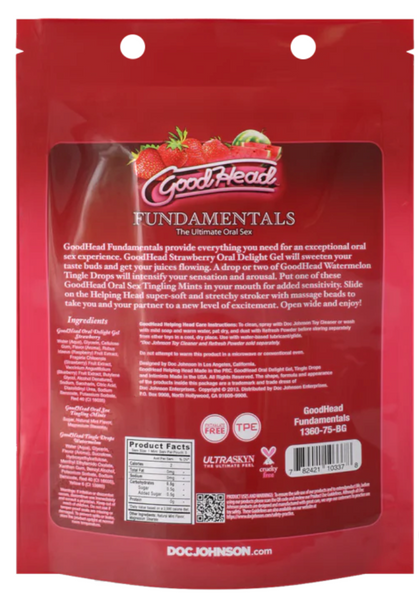 Подарочный набор для орального секса Doc Johnson GoodHead Fundamentals Kit &ndash; эксклюзивный комплект для незабываемых оральных ласк с мастурбатором SO4542 фото