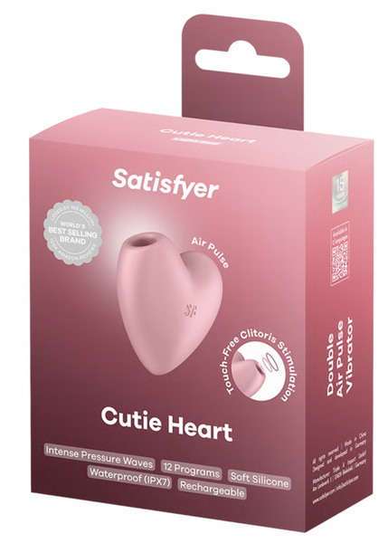 Вакуумний стимулятор для клітора Cutie Heart колір: рожевий Satisfyer (Німеччина) IG037264 фото