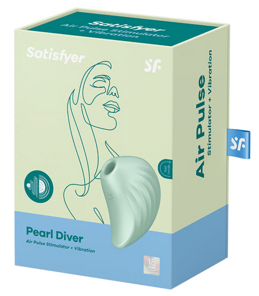 Вакуумный стимулятор клитора Pearl Diver цвет: мятный Satisfyer (Германия) IG037233 фото