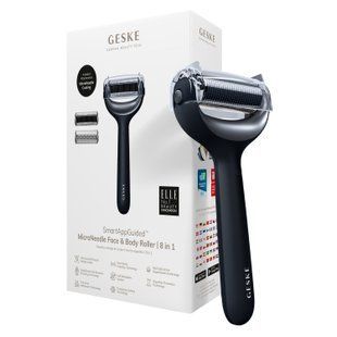 Электронный роллер для лица и тела с микроиглами GESKE MicroNeedle Face&Body Roller 8в1 black HB0201 фото