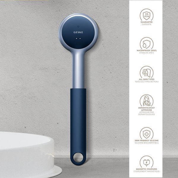 Звукова світлодіодна щітка для всього тіла GESKE Sonic LED Full-Body Brush&Intensive Exfoliator 9в1 midnight HB0389 фото