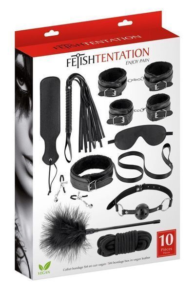 Набір БДСМ-аксесуарів Fetish Tentation BDSM Kit &mdash; 10 предметів для задоволення SX1092 фото