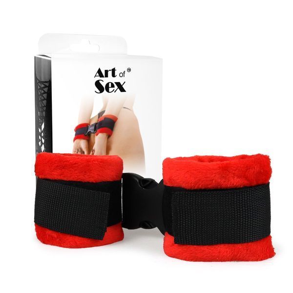Плюшевые наручники Art of Sex Handcuffs Soft Touch, красные SO8497 фото